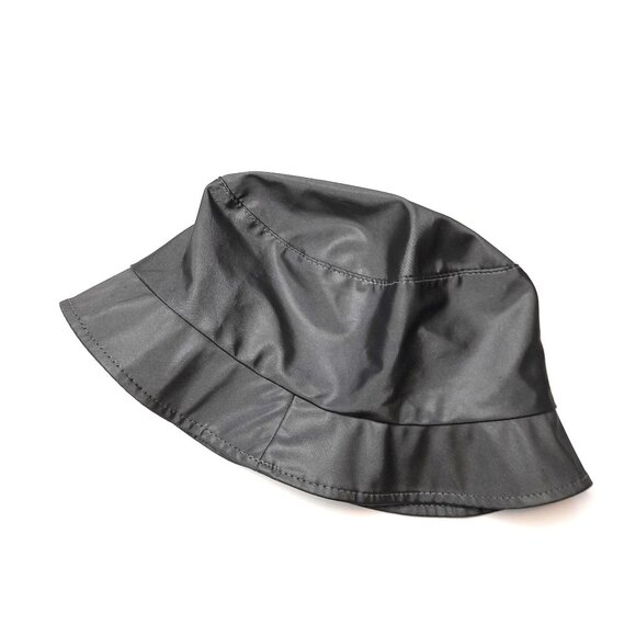 Vintage Y2K Metallic Bucket Hat - 100% Rubber - Early 2000s Statement Piece - Picture 1 of 5
